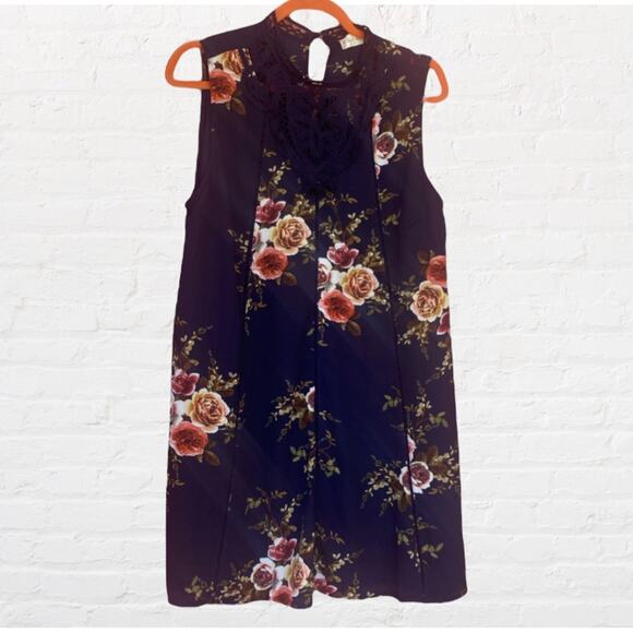 Altar’d State blue fora print sleeveless dress - Picture 7 of 7